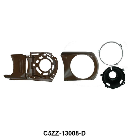 HEADLIGHT BUCKET ASSEMBLY - 65-66 MUSTANG LEFT HAND