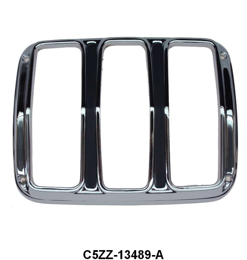 CHROME TAIL LIGHT LENS BEZEL - 65-66 MUSTANG