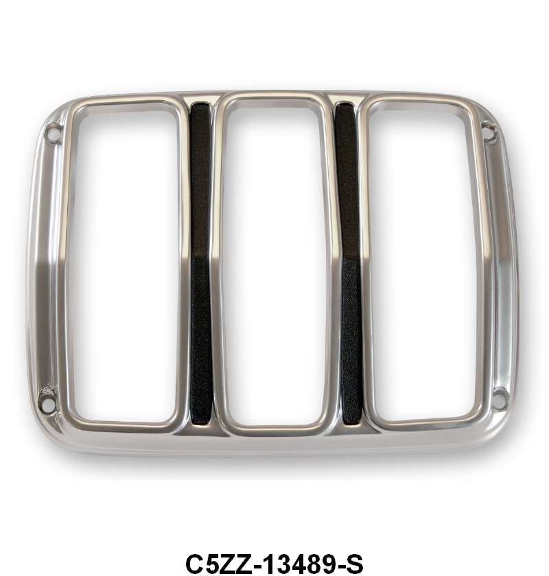 SATIN FINISH TAIL LIGHT LENS BEZELS - 65-66 MUSTANG