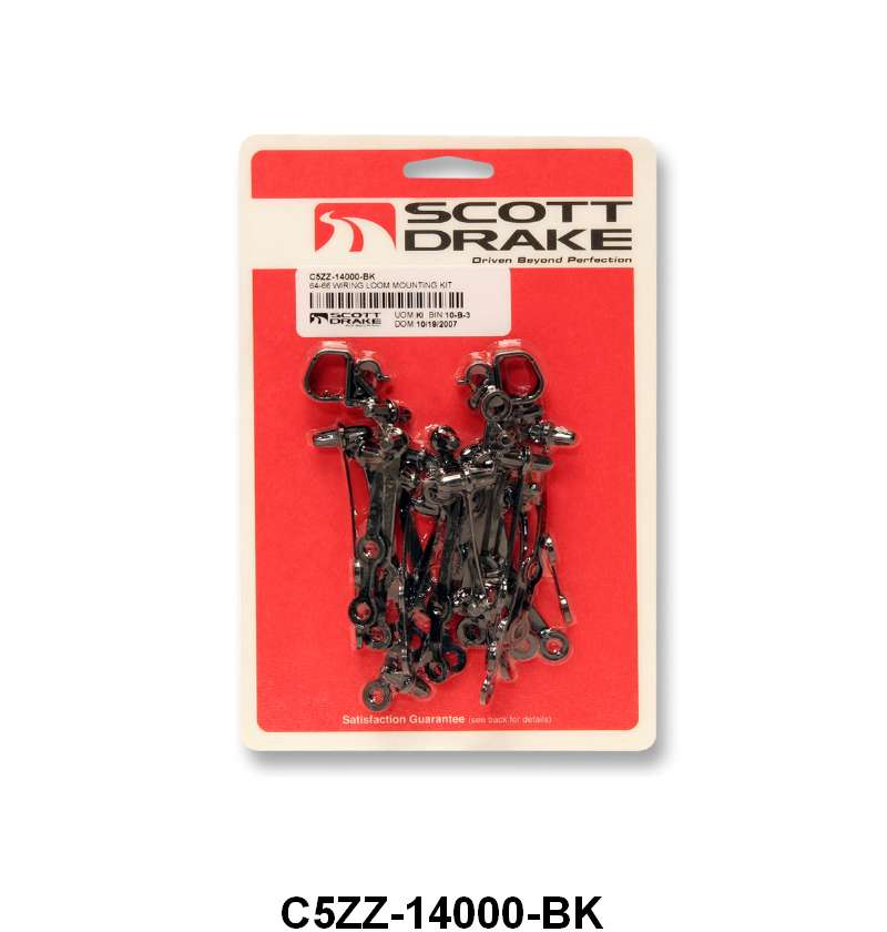 WIRE LOOM MOUNTING KIT FOR ENGINE COMPARTMENT -64-66 MUST,64-65 FALCON, CMT