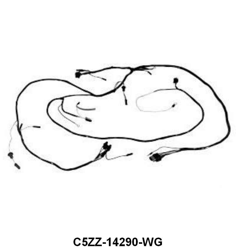 FIREWALL TO HEADLIGHT HARNESS - 65 MUST W/GAUGES AND FOG LIGHTS