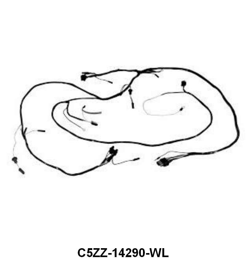 FIREWALL TO HEADLIGHT HARNESS - 65 MUSTANG W/WARNING LIGHTS
