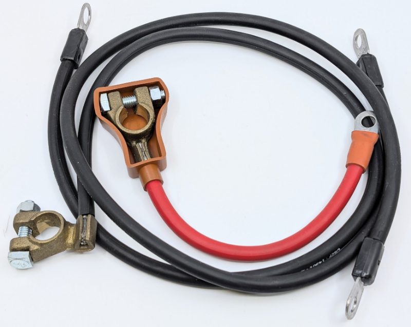 FORD SCRIPT BATTERY CABLE SET - 65 MUSTANG 6cyl