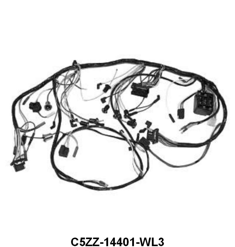 UNDER DASH HARNESS - 65 MUST W/LIGHTS W/3-SPD HEATER