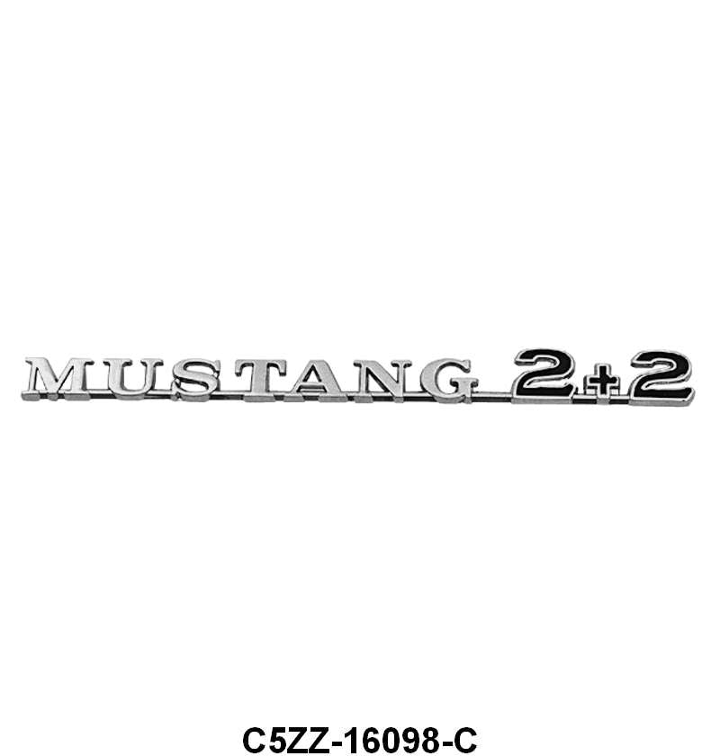 FENDER EMBLEM/SCRIPT - 65-66 FASTBACK "MUSTANG 2+2"
