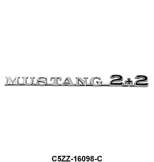 FENDER EMBLEM/SCRIPT - 65-66 FASTBACK "MUSTANG 2+2"
