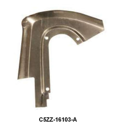 FRONT OF FRONT FENDER SPLASH SHIELD - 64-66 MUSTANG LH