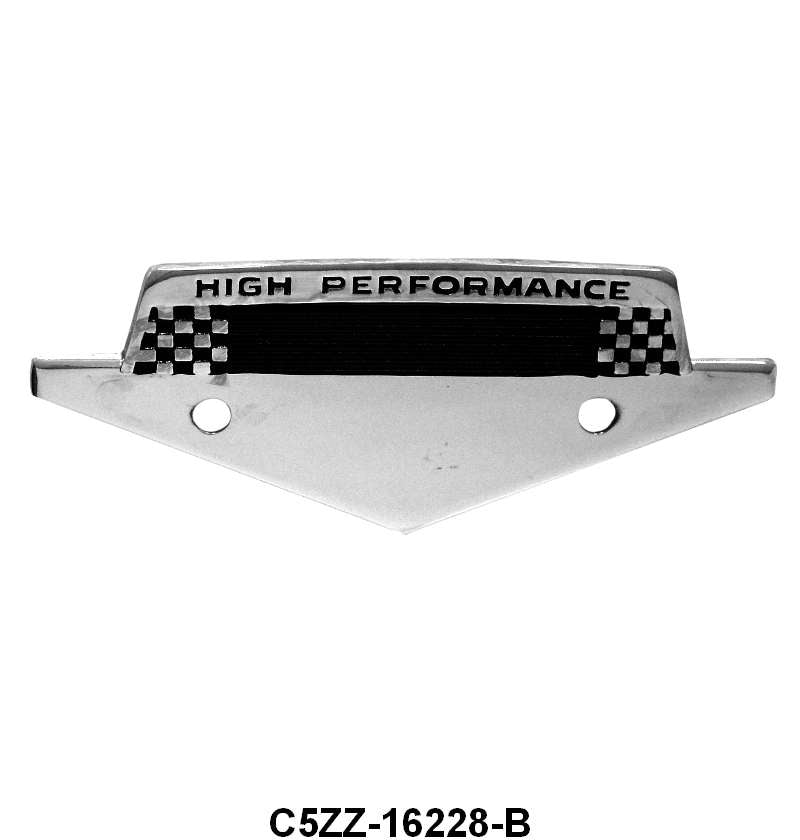 ENGINE SIZE FENDER EMBLEM - 65-66 MUST "HIGH PERFORMANCE"