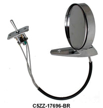 REMOTE CONTROL OUTSIDE MIRROR - 65-66 MUST/FLCN/FRLN LEFT HAND SHOW CHROME