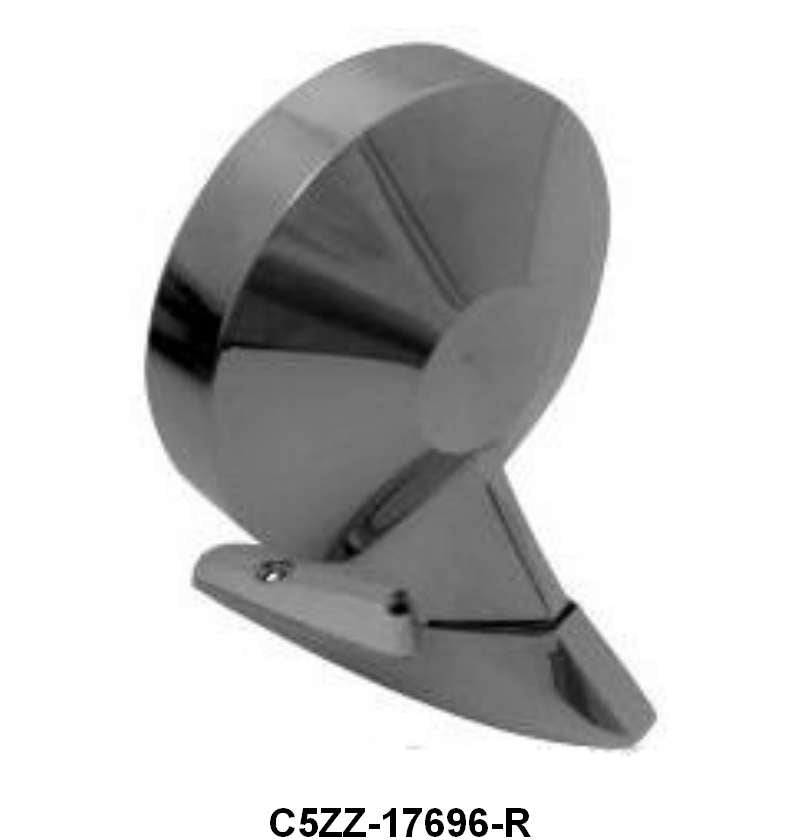 REMOTE CONTROL OUTSIDE MIRROR - 65-66 MUST/FLCN/FRLN RIGHT HAND SHOW CHROME