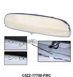 DAY/NIGHT INSIDE MIRROR HEAD WITH FOMOCO LOGO - 64-65 MUSTANG W/PUSH TYPE