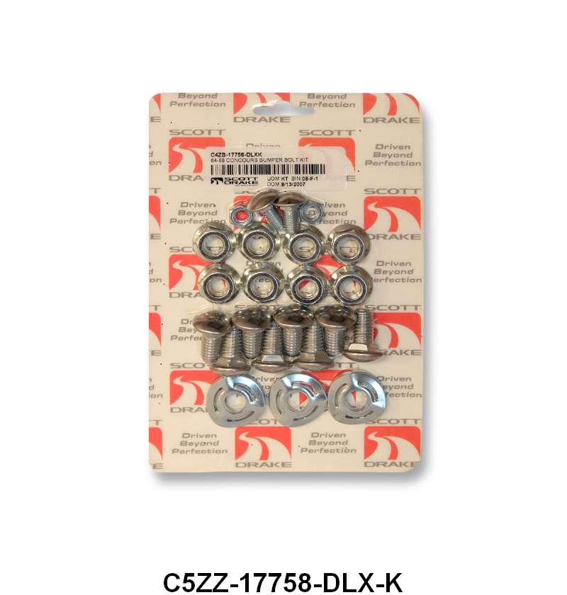 BUMPER BOLT KIT - 64-68 MUSTANG 28 PIECES FOR FRONT & REAR BUMPERS