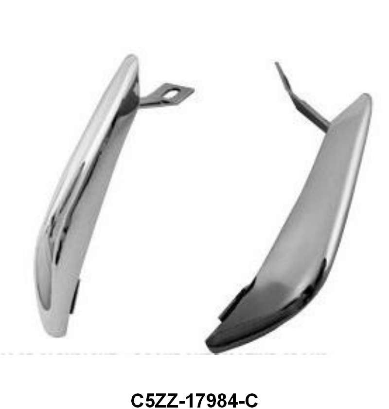 CHROME REAR BUMPER GUARDS - 64-66 MUSTANG