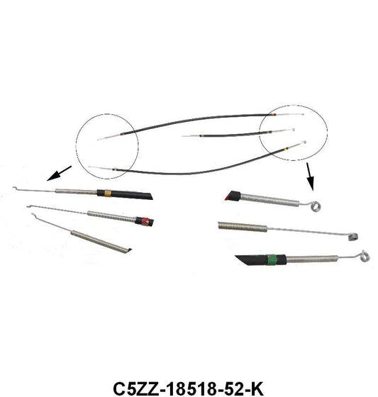 HEATER CONTROL CABLE KIT - 64-65 FALCON/RANCHERO, 64-66 MUSTANG