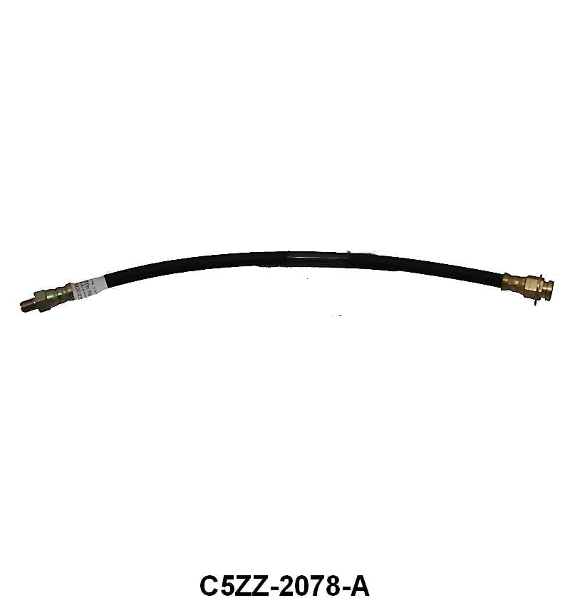 FRONT BRAKE HOSE WITH FACTORY DISC BRAKES - 65-66 MUSTANG