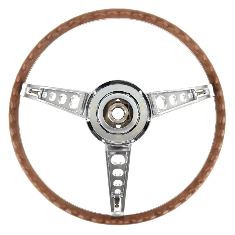 WOODGRAIN STEERING WHEEL - 66 GALAXIE, 65-66 MUST, 66 FAIRLANE