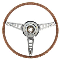 WOODGRAIN STEERING WHEEL - 66 GALAXIE, 65-66 MUST, 66 FAIRLANE