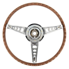WOODGRAIN STEERING WHEEL - 66 GALAXIE, 65-66 MUST, 66 FAIRLANE