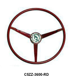 STEERING WHEEL - 65 MUSTANG BRIGHT RED