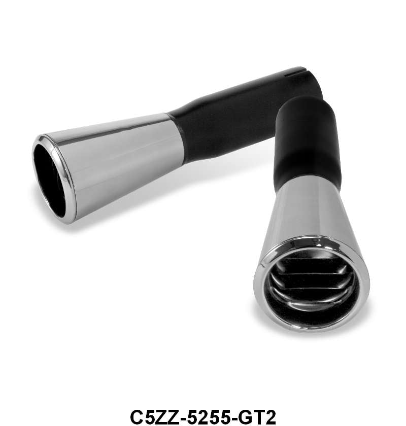 EXHAUST TIPS - 65-66 MUSTANG GT, FITS UP TO 2.25" EXHAUST