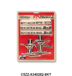 MUSTANG EMBLEM KIT - 65-66 MUSTANG FASTBACK V8