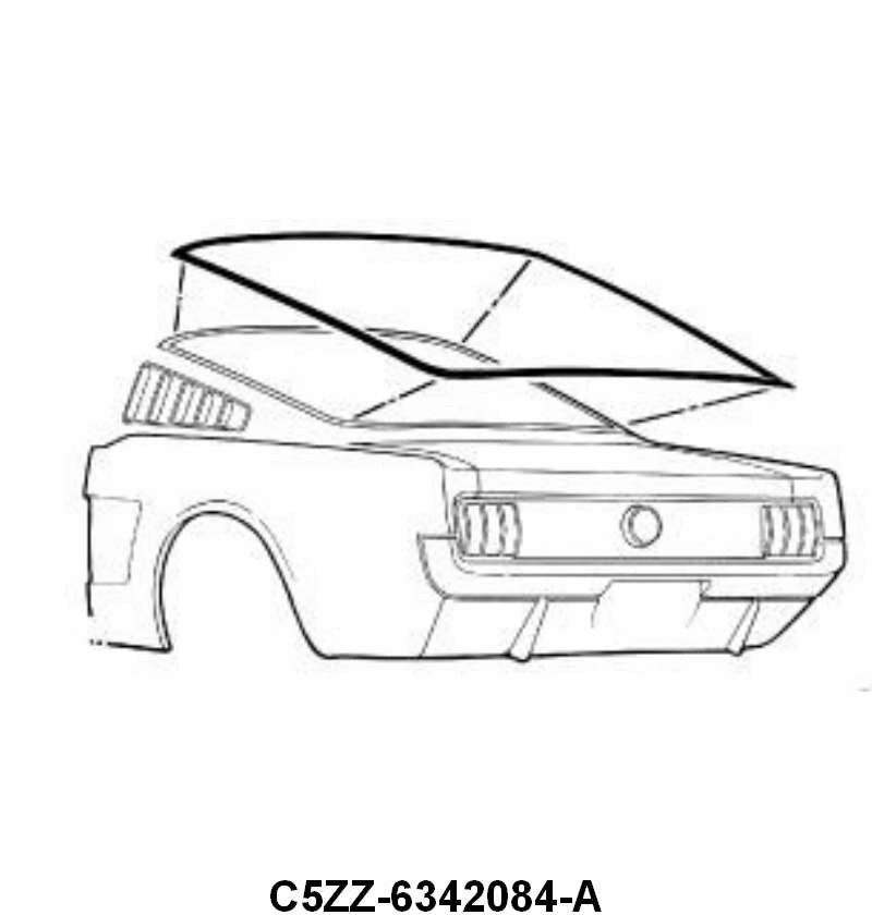 REAR/BACK WINDOW SEAL - 65-66 MUSTANG FASTBACK