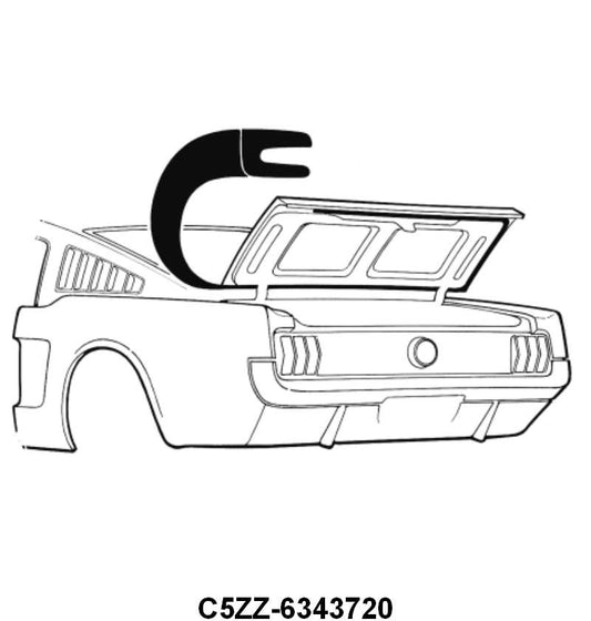 TRUNK LID SEAL - 65-66 MUSTANG FASTBACK