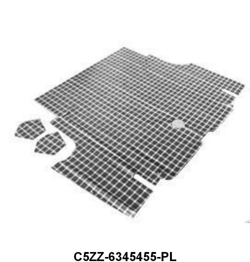 VINYL TRUNK MAT - 65-66 MUSTANG FASTBACK "PLAID"