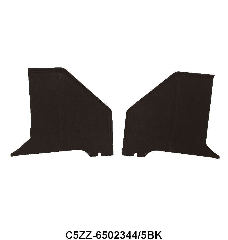 KICK PANELS - 64-66 MUSTANG COUPE/FASTBACK, BLACK
