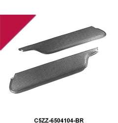 SUN VISORS - 64-65 MUSTANG COUPE/FASTBACK, BRIGHT RED