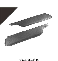 SUN VISORS - 64-66 MUSTANG COUPE/FASTBACK, BLACK