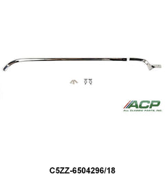 LOWER DASH TRIM - 64-65 MUSTANG RH INCLUDES END PIECE & CLIPS