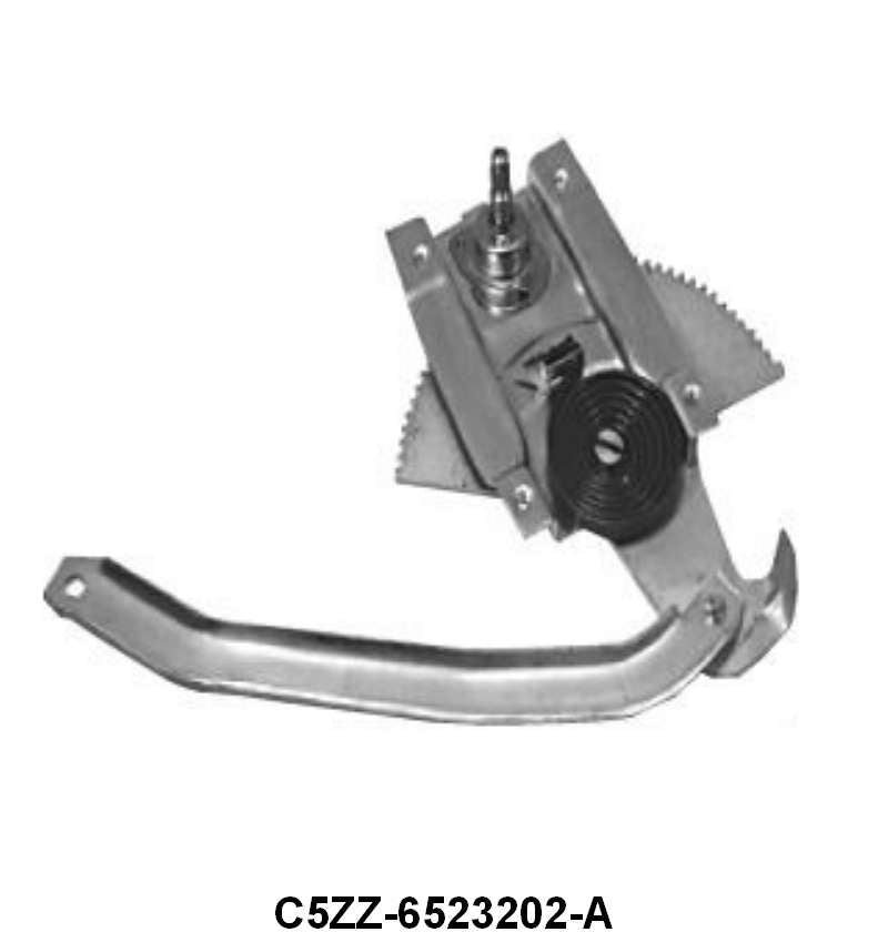 DOOR WINDOW REGULATOR - 64-65 MUSTANG RH, USE CLIP TYPE HANDLE