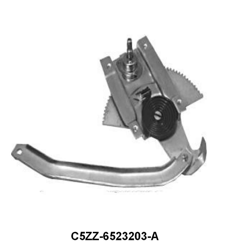 DOOR WINDOW REGULATOR - 64-65 MUSTANG LH, USE CLIP TYPE HANDLE