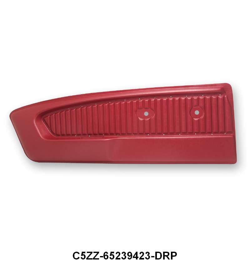 MUSTANG DELUXE DOOR PANELS - 66 MUSTANG PONY DARK RED
