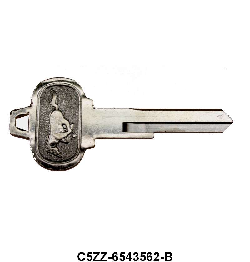 TRUNK & GLOVE BOX KEY BLANK - 64-66 MUSTANG WITH "PONY" ON KEY