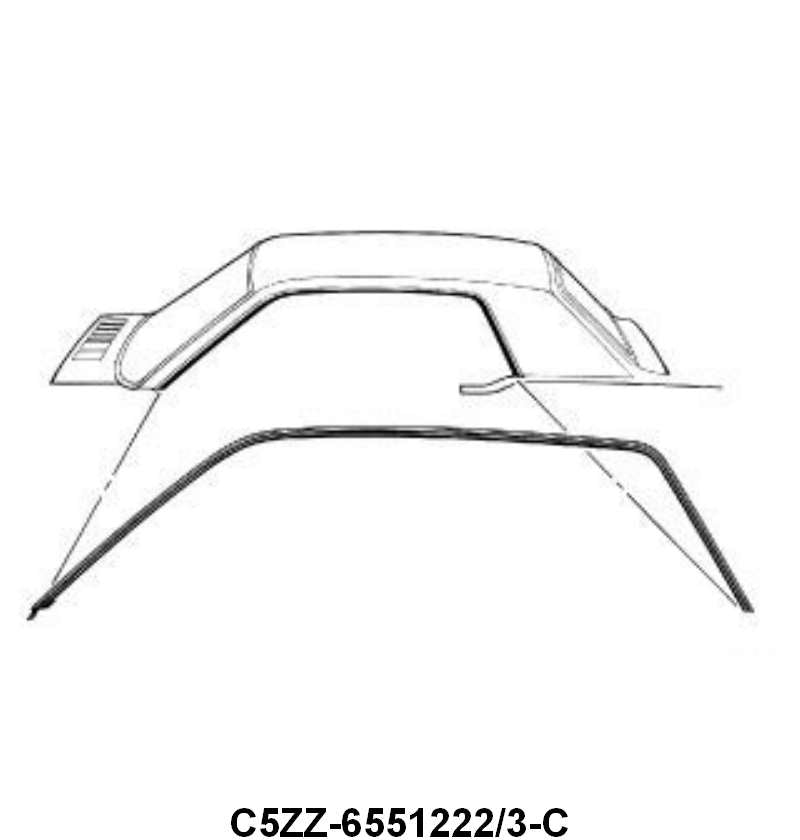 ROOF RAIL SEALS - 64-66 MUSTANG COUPE, 67-68 COUGAR