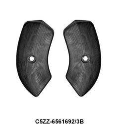 BUCKET SEAT INNER HINGE COVERS - 64-67 MUSTANG BLACK