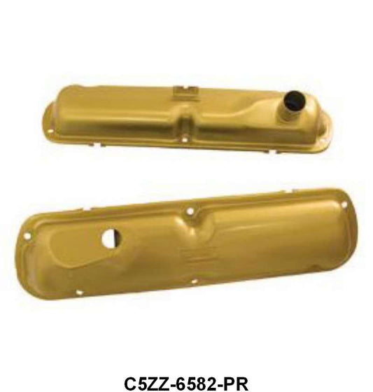 PAINTED VALVE COVERS - 64-65 FALCON/FAIRLANE/MUSTANG 289, GOLD