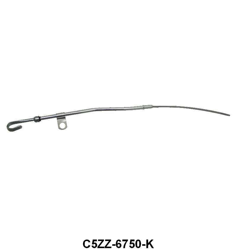 ENGINE OIL DIPSTICK WITH TUBE - 65-72 PASS 289/302, CHROME