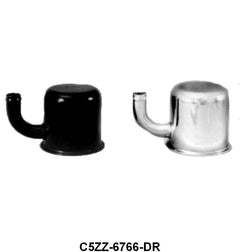 BREATHER CAP - 64-66 MUSTANG 260/289 CHROME W/ELBOW TUBE - ORIGINAL STYLE