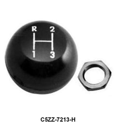 MANUAL FLOOR SHIFT KNOB - 65-EARLY 67 MUSTANG 3-SPD BLACK