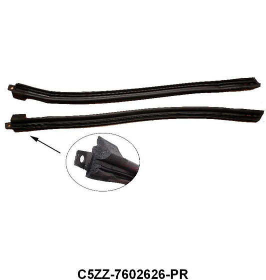 WINDSHIELD POST TO DOOR SEALS - 65-68 MUSTANG  CONV