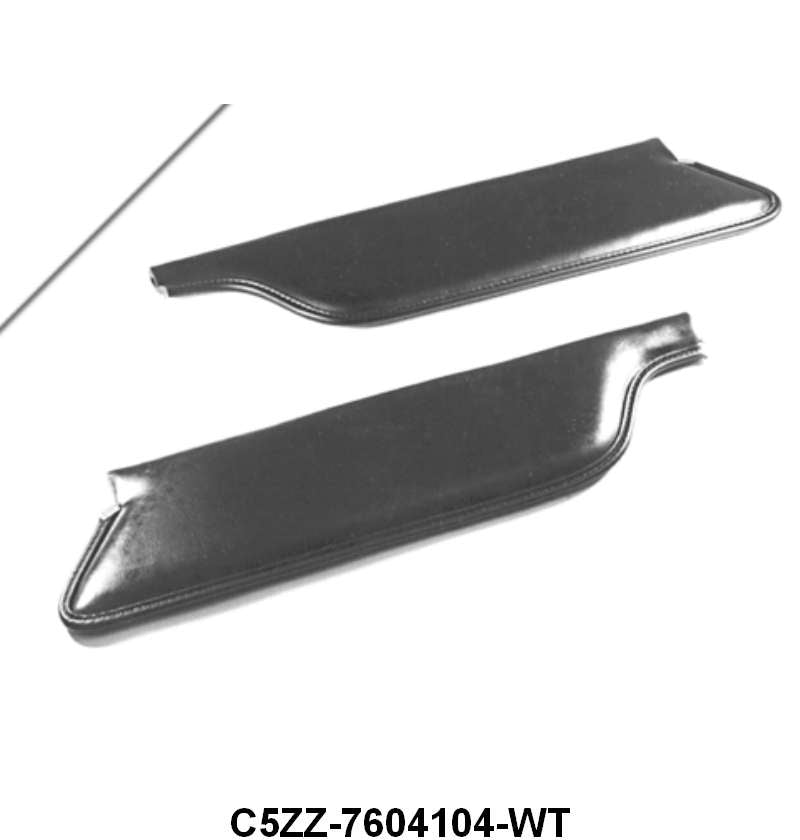 SUN VISORS - 64-66 MUSTANG CONVERTIBLE, WHITE