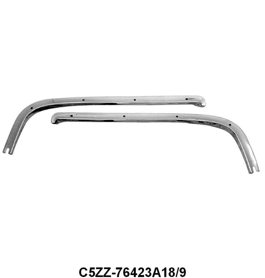 CONVERTIBLE TOP BOOT SIDE MOLDING - 64-66 MUSTANG