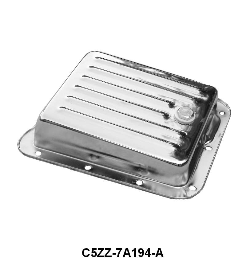 CHROME TRANSMISSION OIL PAN - 65-69 ALL PASS C4