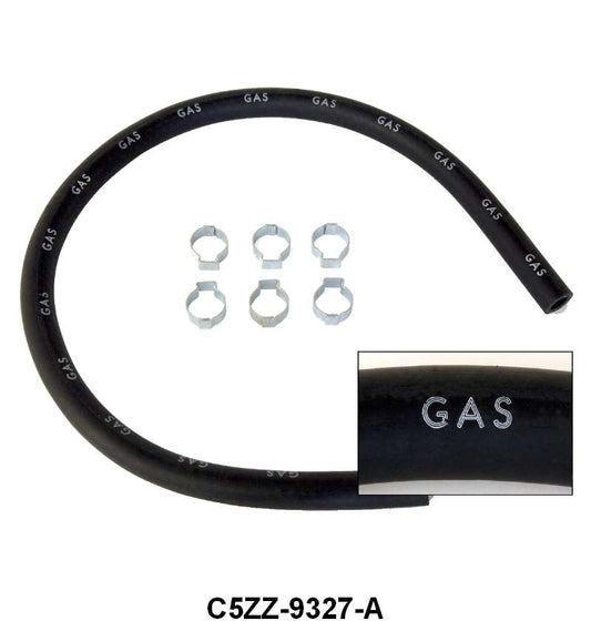 OEM FUEL LINE TO FUEL PUMP HOSE - 64-68 ALL 5/16" W/SCRIPTS W/CLAMPS