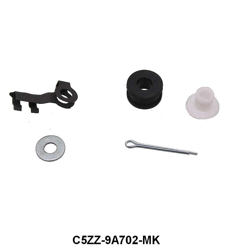 ACCELERATOR LINKAGE ROD BUSHINGS & CLIP KIT - 65-68 MUST 260/289