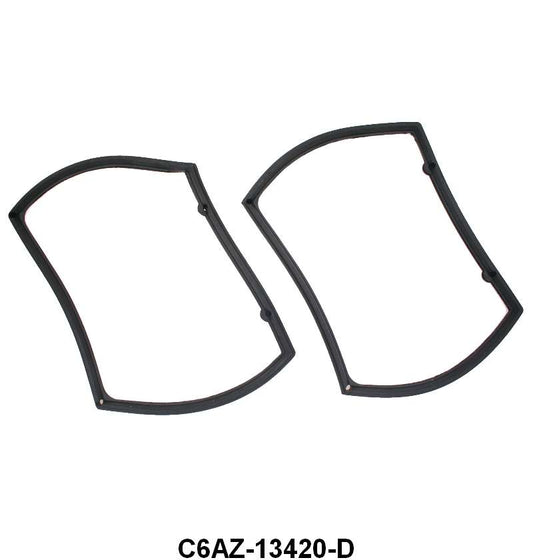 TAIL LIGHT BEZEL PADS - 66 GALAXIE EXCEPT WAGON