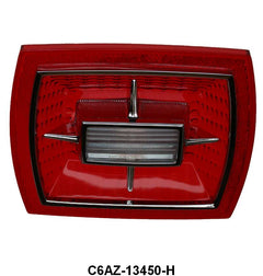 TAIL LIGHT LENS WITH FoMoCo SCRIPT - 66 GLX EXCEPT WGN WITH BACK UP